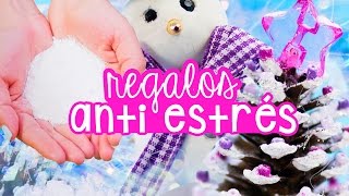 HAZ REGALOS DE NAVIDAD ANTIESTRÉS CASEROS  Nieve Falsa ✄ Craftingeek [upl. by Anelis]