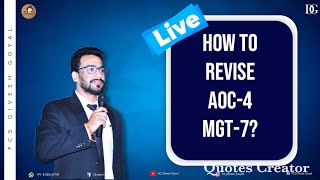 How to Revise AOC4  MGT7 [upl. by Norraj]