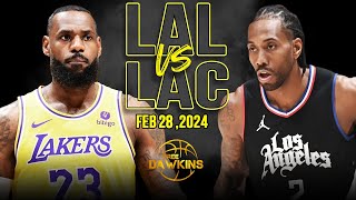 Los Angeles Lakers vs Los Angeles Clippers Full Game Highlights  February 28 2024  FreeDawkins [upl. by Atiner]