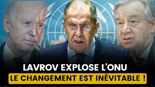 ONU DANS LA TOURMENTE  LAVROV APPELLE À UN NOUVEL ORDRE MONDIAL [upl. by Dorrej82]