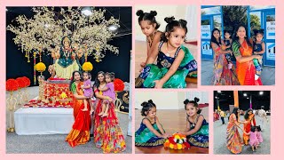 Glimpse of twins favorite bathukamma festival event at New Jersey ❤️ [upl. by Neersan]