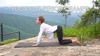 Yoga for Period Pain  5 Easy and Relaxing Poses for Menstrual Cramps  Guided Video [upl. by Eilitan]