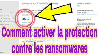 comment activer la protection contre les ransomwares Windows 10 [upl. by Welch563]