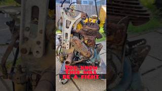 EXTREMELY RUSTY RANSOMES CRAWLER MG2 Engine strip down in 1min youtubeshorts machinery tank old [upl. by Naletak199]