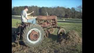 1945 Farmall A Manual Cultivator Operation [upl. by Saihttam]