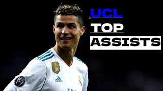 Cristiano Ronaldo TOP 20 ASSISTS In Champions League [upl. by Rheba]