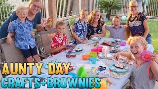 Aunt Day FUN Crafts and Brownie Decorating [upl. by Ariamoy217]