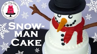 Christmas Snowman Cake  How To With The Icing Artist [upl. by Cosmo]