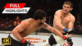 UFC 192 Adriano Martins VS Islam Makhachev Full Highlights HD 30fps  Makhachev Lossing by KO [upl. by Posner560]