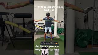 4 drills to learn how to load into your trail leg of your golf swing Learn to turn golfswing [upl. by Lyrred]