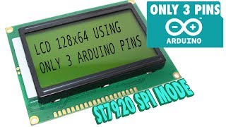 LCD128x64 using only 3 Arduino pins [upl. by Rexer]