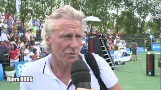 Borg and McEnroe win legends double  Optima Open [upl. by Ahsened]