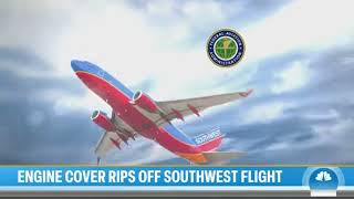 Southwest plane’s engine cover peels off during takeoff [upl. by O'Grady]