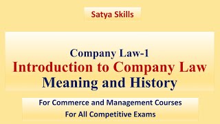 Introduction to Company Law and Companies Act [upl. by Tedman295]