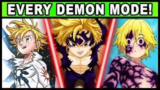 All of Meliodas Demon Modes Explained Seven Deadly Sins  Nanatsu no Taizai Every Meliodas Form [upl. by Jonie]