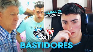 CHORUME REAGE AOS BASTIDORES DE GREMIO 3 X 1 ATLETICO  GO CLIMA DE VELÓRIO NO VESTIARIO [upl. by Boylston]