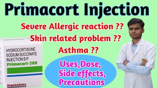 primacort Injection । hydrocortisone injection usesside effects in hindi। Hydrocort 100 injection [upl. by Drofxer]