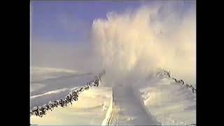 Opening the road at Great Dun Fell with a Unimog snow blower 1995 [upl. by Elleinahc295]