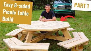 How to Build an Octagon Picnic Table  PART 1 [upl. by Atiugal]