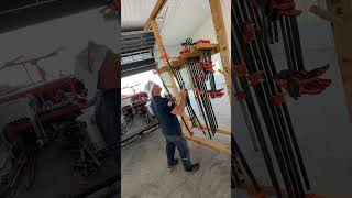 Getting the clamps and clamp rack moved to the new shop woodworking tools [upl. by Netsua]