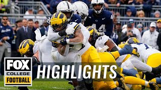 No 3 Michigan Wolverines vs No 10 Penn State Nittany Lions Highlights  CFB on FOX [upl. by Illa]