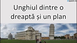 Unghiul dintre o dreapta si un plan clasa a VIIIa [upl. by Elyrrad]