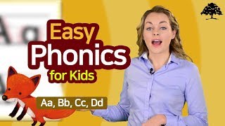 Easy Phonics 1 Unit 1 Aa Bb Cc Dd   Phonics for Kids  Alphabet  Learn to Read [upl. by Nairb]