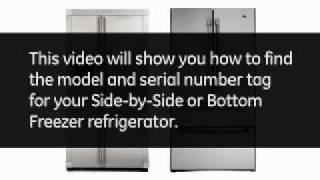 Find your Refrigerator Model and Serial Number SxS BM [upl. by Eunice135]