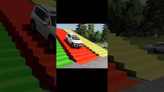 Double Flatbed Trailer Truck vs Speedbumps Train vs Cars  Tractor vs Train BeamngDrive [upl. by Sansone549]