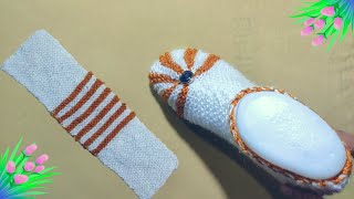 crochet slippers for beginners tutorial [upl. by Kin]