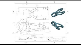 How to make a model in solidworks 2016 Practice model5 [upl. by Oznohpla987]