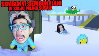 SEMBUNYI SEMBUNYIAN KAMUFLASE JADI SALJU PRILLY SUSAH BANGET DI CARI MENYATU SAMA SALJU [upl. by Yelahs]