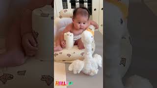 baby struggle to sit comfortably during playtime or feeding Try Baby Inflatable Sofa Might [upl. by Aitrop]