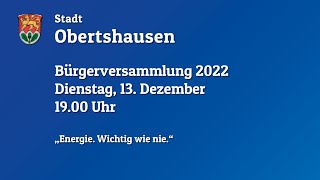 Stadt Obertshausen  Bürgerversammlung 2022 [upl. by Akla]