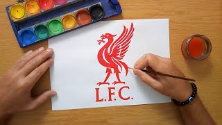 How to draw the Liverpool logo  LFC Liverpool  Premier League [upl. by Aholla]