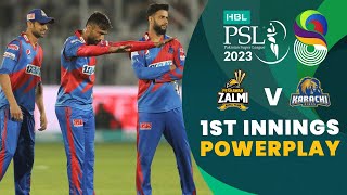 1st Innings Powerplay  Peshawar Zalmi vs Karachi Kings  Match 17  HBL PSL 8  MI2T [upl. by Hagerman]