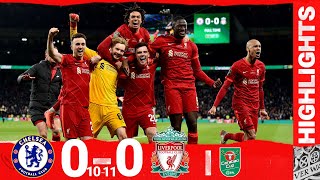 Highlights Chelsea 00 Liverpool  Kelleher the hero as Reds win the Carabao Cup on penalties [upl. by Anegal]