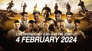 🔴 LIVE THAI FIGHT Rajabhakti Park  4 February 2024 [upl. by Llerud339]