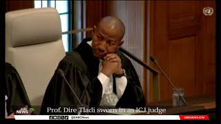 ICJ  Professor Dire Tladi sworn in as new judge [upl. by Edieh]