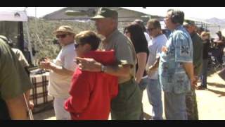 R Lee Ermey at the 2009 Big Sandy Machine Gun Shoot [upl. by Auqinot128]