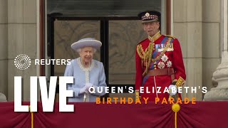 LIVE Queens Birthday Parade kicks off Platinum Jubilee celebrations [upl. by Acinorrev]