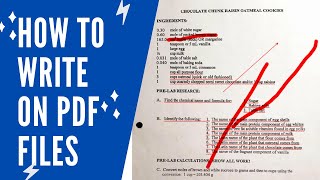 How to Write on PDF Files  MAKE EASY [upl. by Nyllek]
