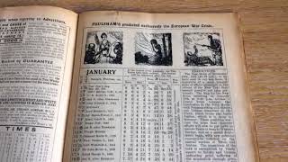 vintage ephemera 1942 ww2 old moores almanac [upl. by Dorlisa365]