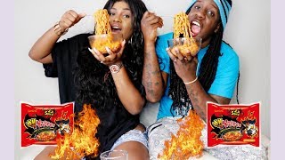 EXTREME SPICY NOODLE CHALLENGE  RACE MUKBANG 먹방 [upl. by Onileba]