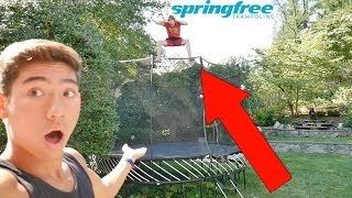 THE NEW AND IMPROVED SPRINGFREE TRAMPOLINE [upl. by Kcirad]