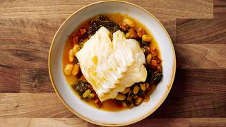 Icelandic Cod with Cavolo Nero amp Chorizo [upl. by Savadove]