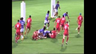 Samoa vs QLD A  HUGE HIT [upl. by Neysa]