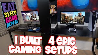 I Built 4 Epic Gaming Setups In The Same Room [upl. by Sidnala]