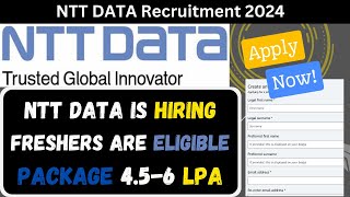 NTT DATA Job Update for Freshers 2024  NTT DATA Recruitment 2024 [upl. by Eiuqcaj]