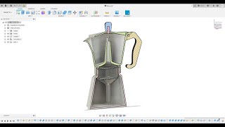 Esercizi dal Corso Fusion 360  progettazione di una moka [upl. by Durante]